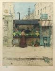 Flower Stall by Tavik Frantisek Simon