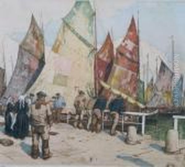 Men Watching Boats - view 1
