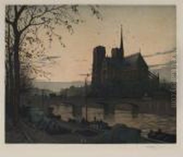 Notre Dame Au Crepuscle - view 1