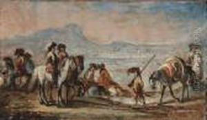Militarisches Lager; Spostamento Di Cavalieri by Francesco Simonini