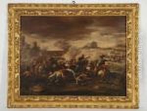 Scena Di Battaglia Di Cavalleria by Francesco Simonini