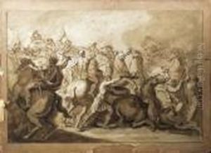 Pen And Ink And Brown Washes by Francesco Simonini