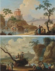 Scena Di Genere Al Fiume Scena Di Genere Al Fiume