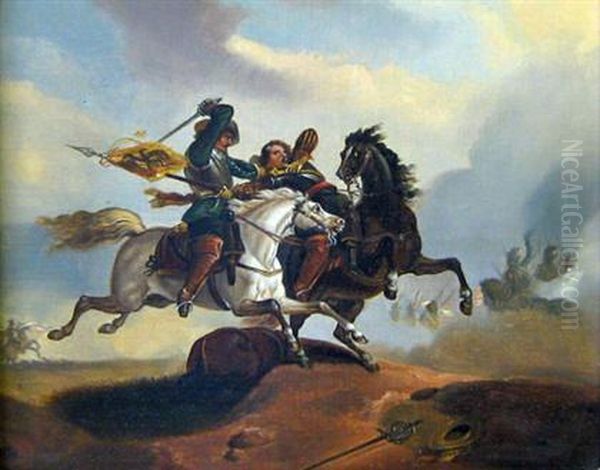 Soldiers On Horseback - view 1