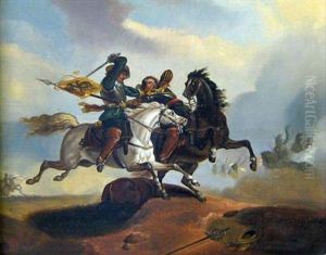 Soldiers On Horseback by Francesco Simonini