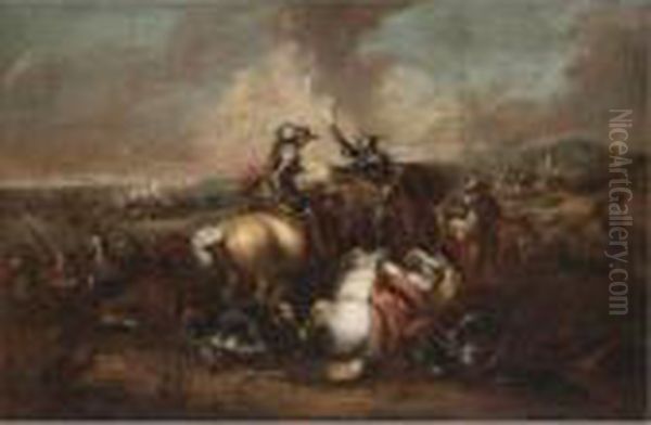 A Cavalry Battle Scene - view 1