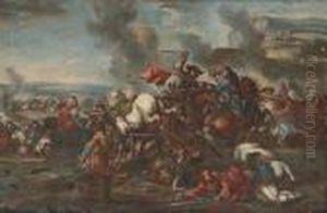 A Cavalry Skirmish by Francesco Simonini