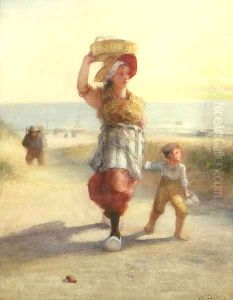 Bringing home the catch by Ferdinand Carl Sierich