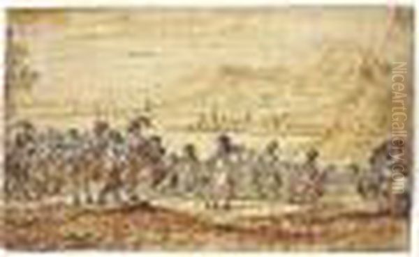 Cavalry Approaching A Town - view 1