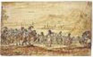 Cavalry Approaching A Town by Francesco Simonini