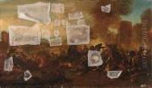A Battle Between Christians And Turks By A Tower