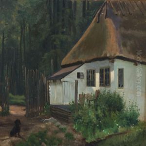 Dachshund Outside A Forest Guard Cottage