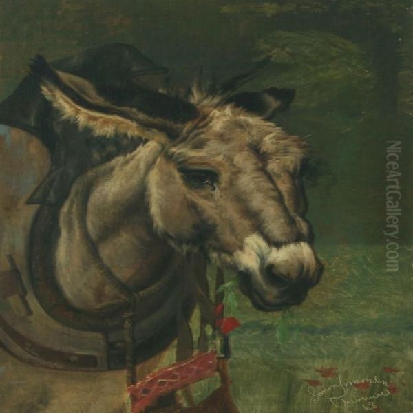 Donkey With Poppy - view 1
