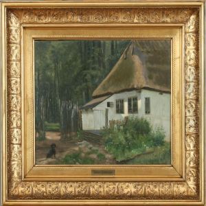 Dachshund Outside A Forest Guard Cottage