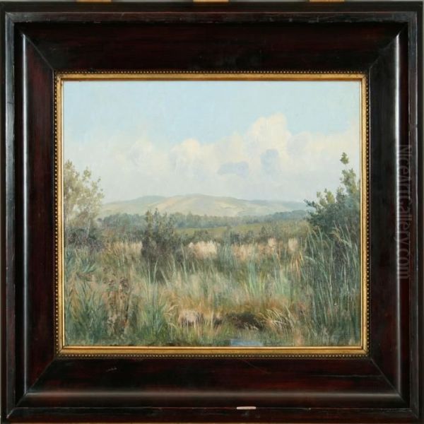 Simonsen: Svebolle Moor, September Day. Signed Simon Simonsen 195 - view 1