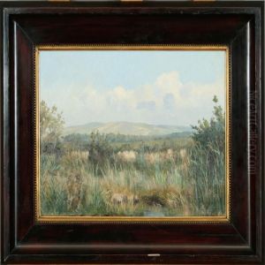 Simonsen: Svebolle Moor, September Day. Signed Simon Simonsen 195 by Simon Simonson
