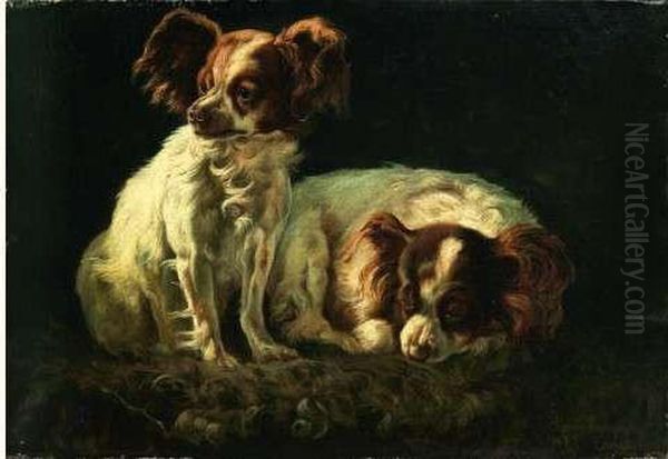 Deux Epagneuls Papillon - view 1