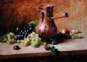 Still Life with Grapes, 1881 by Leon Daniel Saubes