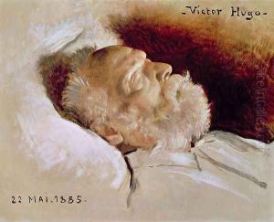 Portrait of Victor Hugo 1802-85 on his deathbed, 22nd May 1885 by Leon Daniel Saubes
