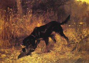 Retrieving a Mallard by Josef Schmitzberger