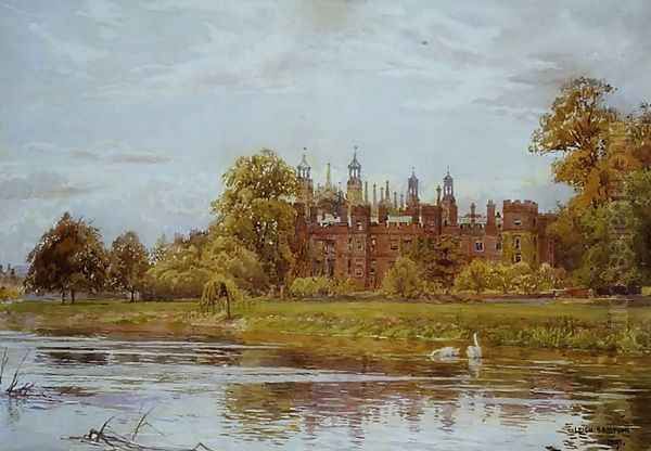 Eton College from the River, 1891 - view 1