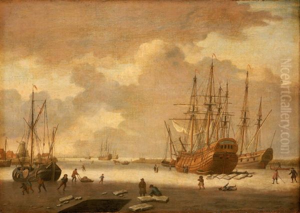 A Dutch Whaler and Other Vessels in the Ice - view 1