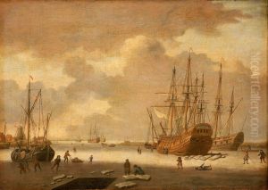 A Dutch Whaler and Other Vessels in the Ice by Adam Silo