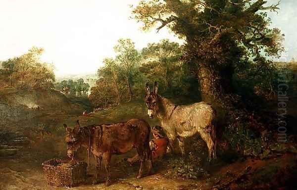Donkeys in a Glade - view 1