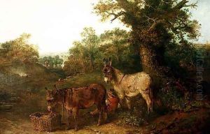 Donkeys in a Glade by Edward Robert Smythe