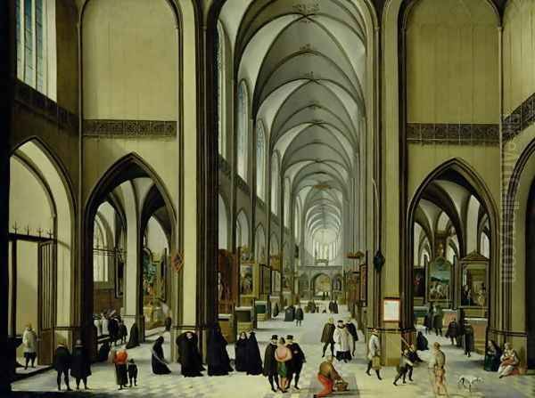 Interior of Antwerp cathedral - view 1