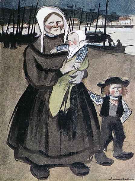 The Famine in Brittany, illustration from a special edition of La Vie en Rose produced to benefit Bretons, 1903 - view 1