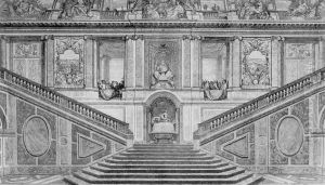 Escalier des Ambassadeurs in Versailles by Louis de Surgis (see Surugue)