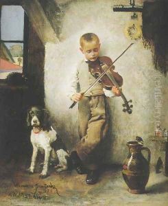 Violinist by Wandalin Strzalecki