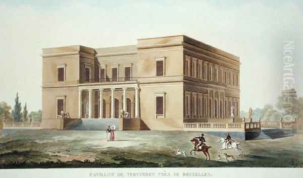 Pavilion of Tervueren near Brussels, from Choix des Monuments, Edifices et Maisons les plus remarquables du Royaume des Pays-Bas by Pierre Jacques Goetghebuer, published 1827 - view 1