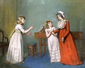 Mrs. Henderson, Mrs. Kendall and Mrs. Thompson, Daughters of Thomas Rowsby, Crome Hall, Malton, Yorkshire by John Raphael Smith