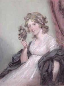 A Lady Holding a Negro Mask, c.1795-80 by John Raphael Smith