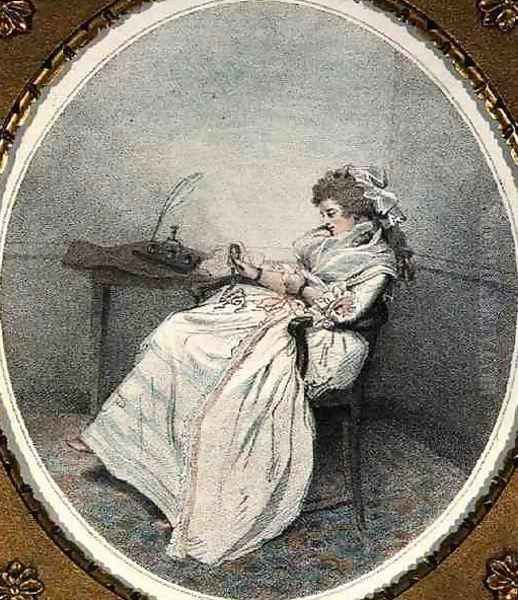 Contemplating the Miniature, engraved and pub. by the artist, 1785 - view 1