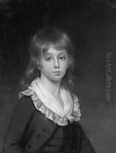 Portrait Of A Gentleman, Half-Length, Wearing A Blue Coat; And A Portrait Of A Young Boy, Half-Length, Wearing A Blue Suit - view 1