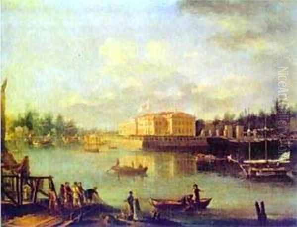 View On The Kamennoostrov Palace Through Bolshaya Nevka From The Stroganov Seashore 1803 - view 1