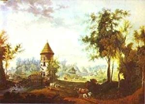 The Mill And The Peel Tower At Pavlovsk 1792