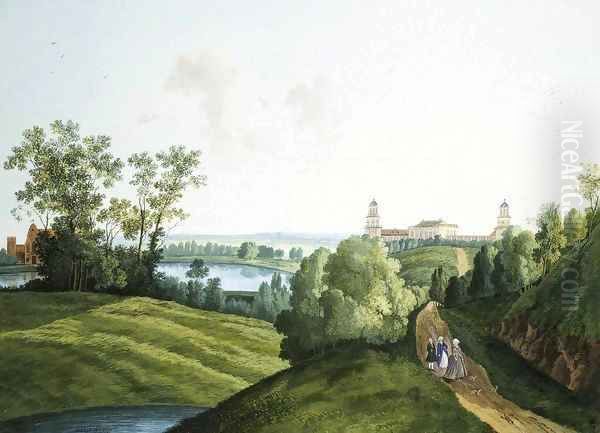 Landscape with a Farm in the Park in Tsarskoye Selo - view 1