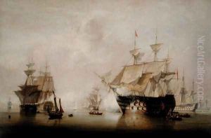 Warships Drying their Sails by John Christian Schetky