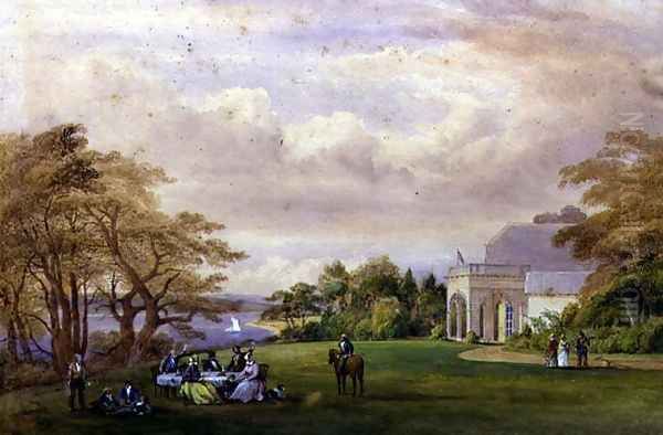 Group at the Cottage, Bournehill, 1858 - view 1