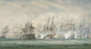 The battle of the Saintes, 12th April 1782 by John Christian Schetky