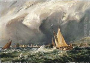 Squall off the Dutch coast by John Christian Schetky