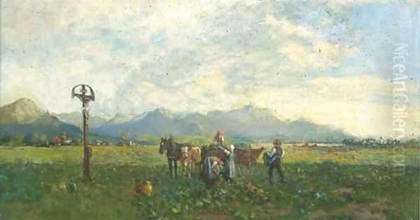 Gathering cabbages - view 1