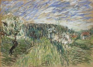 Deux Maisonnettes Isolees by Alfred Sisley