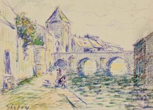 Vue De Moret-sur-loing by Alfred Sisley