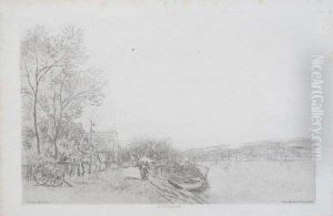 Bord Du Loing ; La Charrette (1890) by Alfred Sisley