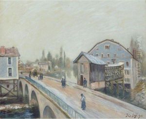 Le Pont De Moret by Alfred Sisley